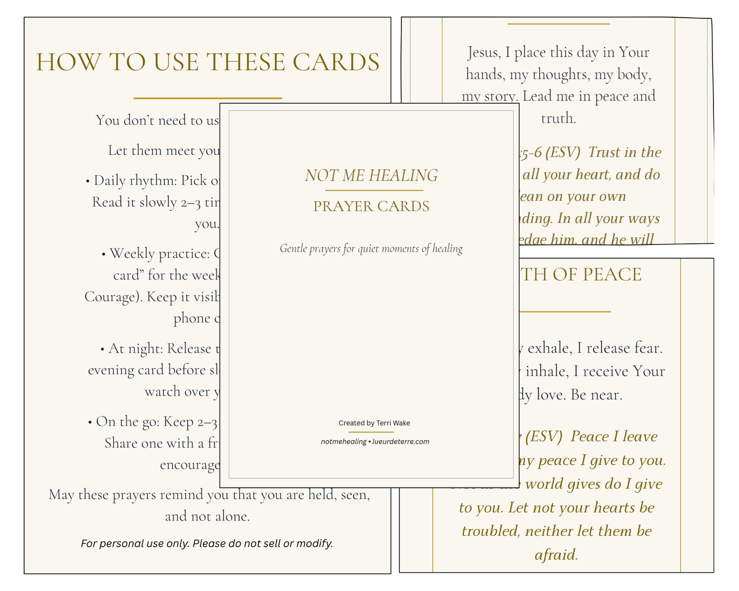 Not Me Healing – Digital Prayer Cards
