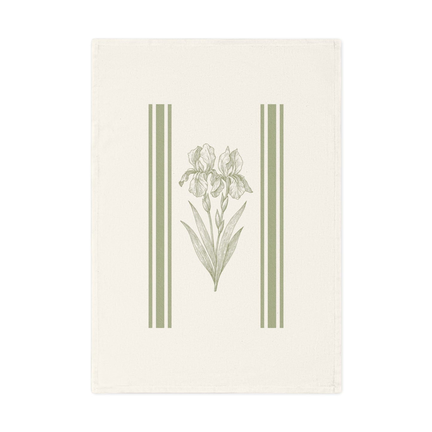 Botanical Cotton Tea Towel, Elegant Kitchen Decor, Floral Design, Gift for Mom, Hostess Gift, Spring Kitchen Decor