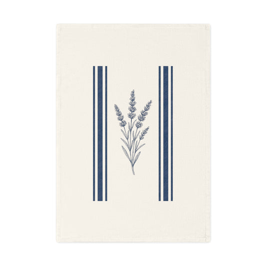 Lavender Striped Cotton Tea Towel, Farmhouse Kitchen Decor, Rustic Gift, Eco-Friendly Cooking Essential, French Country Home Accessories